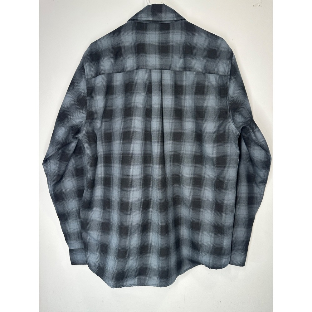 Dixxon Flannel The Storm Plaid Shirt Black Gray Long Sleeve Pearl Snap - Large - Picture 3 of 6